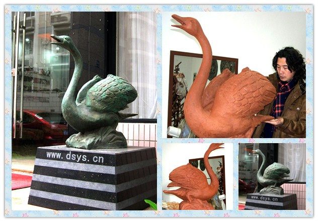 泥塑青铜鹅雕塑